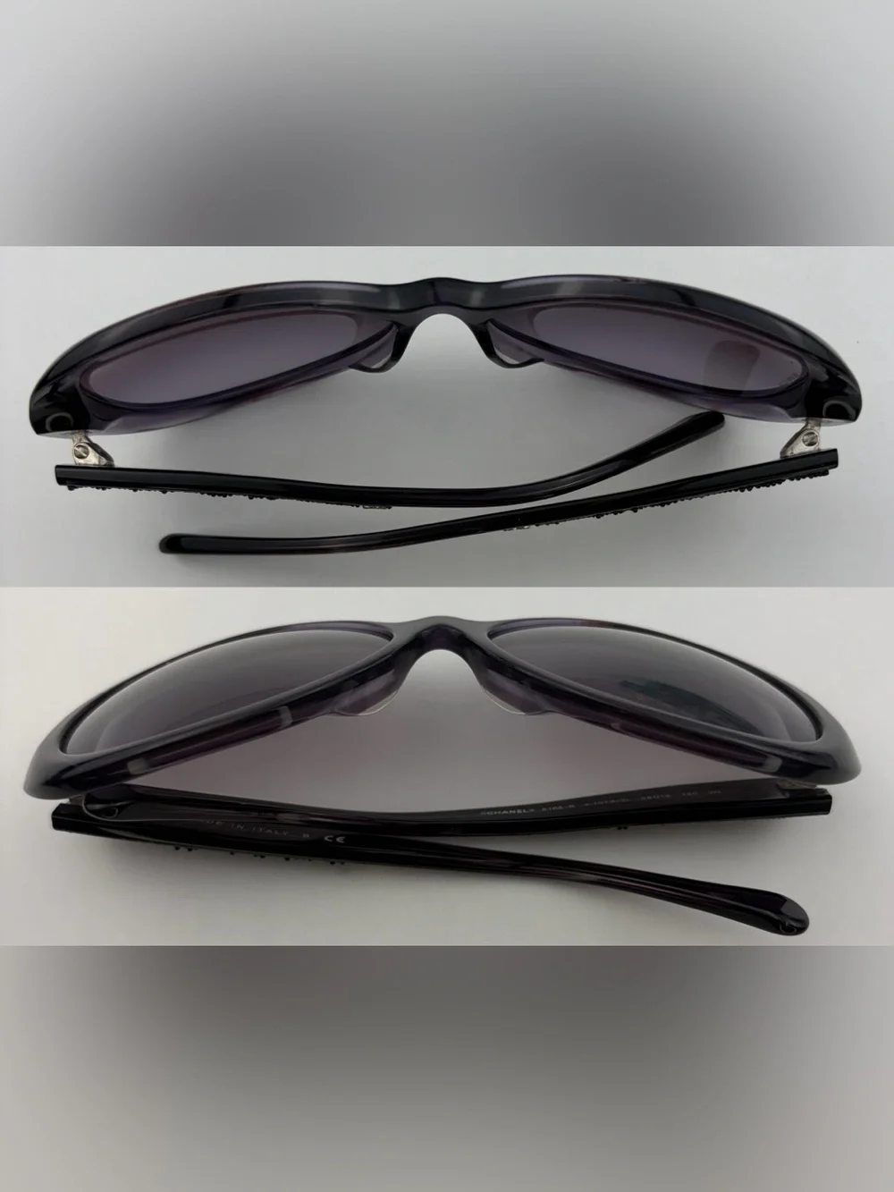 Authentic ~ Vintage ~ CHANEL Purplish Acetate Oval w/Crystal Sunglasses ~ 5165-B